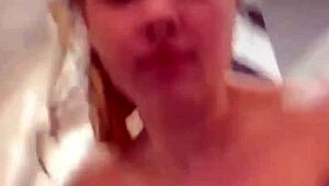 fingering shaved pussy to orgasm in public