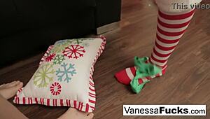 Vanessa's Tight Wet Pussy Fucked by Santa