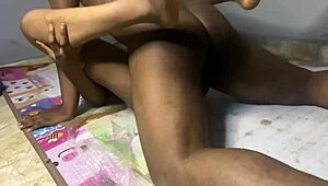 the ebony babe with sexy black tits and curvy ass got fucked hard all day long in that skinny natural body