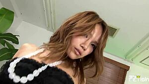 japanese girl dances sexy with small tits in erotic show