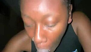 Teen Neighbor Secret Blowjob - Can You Handle Her Sloppy Ebony Deepthroat Skills?