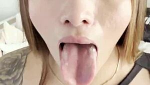 Horny Colombian MILF MASTURBATES on boss's sofa