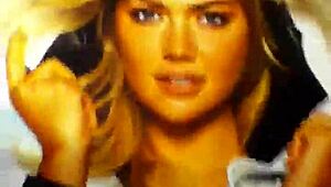 Small dick unleashes cum all over Kate Upton in a quick intriguing release.