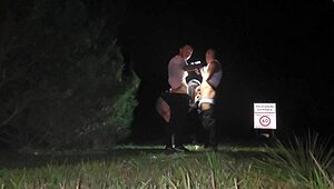 I met two fans at the club and got so wet that I let them fuck me right in the street during an uncensored orgy