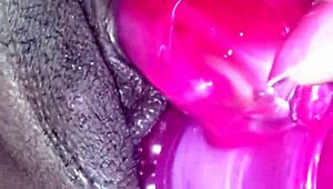 Ex Ebony Girlfriend Teases Vibrator Before Sucking Cock