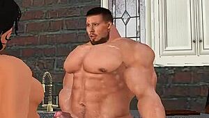 Intense Emotions As Handsome Muscle Hunk Aaron Donald Fucks Local Wife