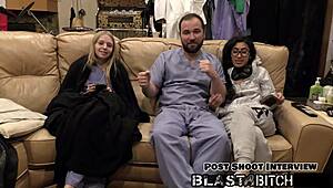 Jasmine Rose gets her tits blasted with cum backstage