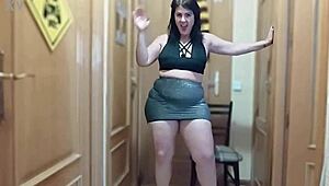 Dancing And Striptease With Big Ass