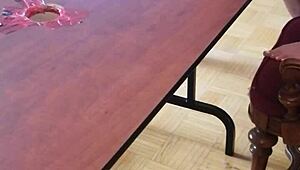 I's stomping cum outta that big cock with my feet on the desk, dominating him so hard!