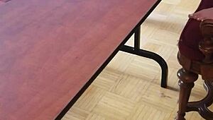 I's stomping cum outta that big cock with my feet on the desk, dominating him so hard!