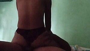 Petite Latina amateur fucking in girlfriend's empty house