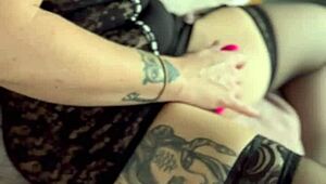 Window pussy flashing with toys