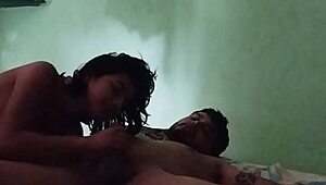 Petite Latina amateur fucking in girlfriend's empty house