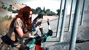 Foursome Cosplay Licking Big Tits And Asses