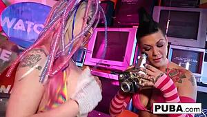 Lesbian sex with Jezebelle and Leya