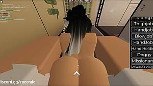 New session with beautiful girl in Roblox