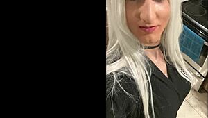 so this platinum blonde crossdresser heads out after a date, dealing with some humiliation from the shemale ladyboy in a transsexual encounter.