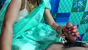 Oh my god, can you believe the father-in-law called his daughter-in-law into the room and she grabbed his cock in clear Hindi voice!