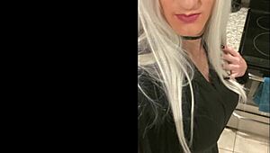 so this platinum blonde crossdresser heads out after a date, dealing with some humiliation from the shemale ladyboy in a transsexual encounter.