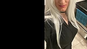 so this platinum blonde crossdresser heads out after a date, dealing with some humiliation from the shemale ladyboy in a transsexual encounter.