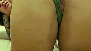 Young Babe Removes All Stitches from Her Big Ass with Dildo!