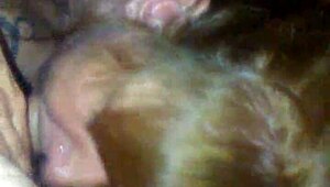kimberlie blowing monster cock in close up