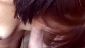 Asian teen deep throats big dick in trikepatrol amateur scene! 🍆