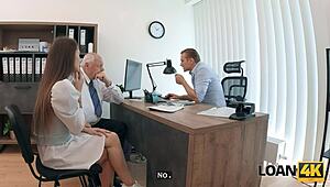 this petite 18+ whore mina k gets dirty on the office desk tattoo babe sucking for the loan