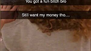 Cheating girlfriend BENT OVER and HUMILIATED on Snapchat, paying debt with ROUGH FUCK