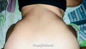 I fuck my 18 yo stepsister tight pussy hard and fill her up with creampie. Not sister taboo action.