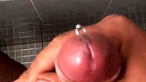she gives a handjob until he cums all over