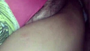 wife rubs dick on pussy and gives creampie to eater