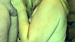 Preggo milf sucks big cock with big nipples!