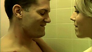 aurora snow bent over in black stockings for handjob and assfucking with cum