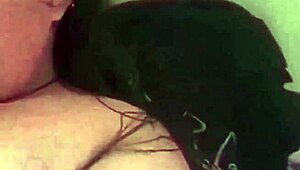 Kandy Kane, the chubby bbw wife, gives deepthroat blowjob to big tits in homemade video 😍