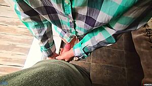 stepsister helping stepbrother cum in panties 😏