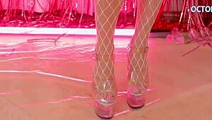 angel lubed for octokuro's dildo session