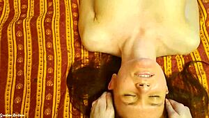 Tanned Tattoo Couple Gives Naked Tits Massage with Olive Oil in Homemade Pov. Neighbors Watch Small Waist Bouncy Wet Amateur Action.