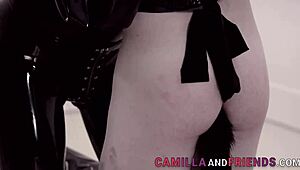 shemale in latex banging her boy 😈💥