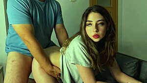 She ends with her face covered in cum while watching a movie intensely