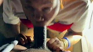 in the beale STREET parking GARAGE, she bends OVER for a SUCKING BLOWJOB and WET PUSSY CREAMPIE.