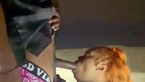 in the beale STREET parking GARAGE, she bends OVER for a SUCKING BLOWJOB and WET PUSSY CREAMPIE.