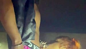 in the beale STREET parking GARAGE, she bends OVER for a SUCKING BLOWJOB and WET PUSSY CREAMPIE.