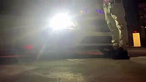 in the beale STREET parking GARAGE, she bends OVER for a SUCKING BLOWJOB and WET PUSSY CREAMPIE.