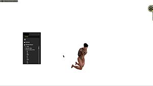 in this cartoon, the guy tries different positions with the black babe. standing, squatting, lying down, all hardcore.
