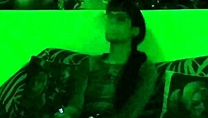 Beth Kinky - Sexy Goth Domina Smoking In Green Light Pt1 Hd