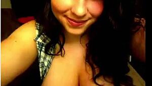 beautiful girl explores her body on webcam