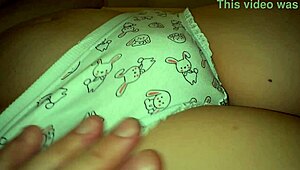 The young stepdaughter sets up a webcam space in her room to show friends close-up leg poses