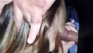 Husband films me flashing in gloryhole, sucking many cocks with exhibitionist thrill.