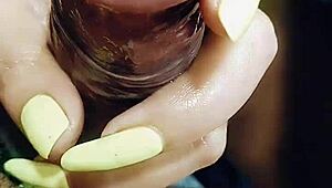 Wow, cute athletic girl sucks cock like a lollipop at work!